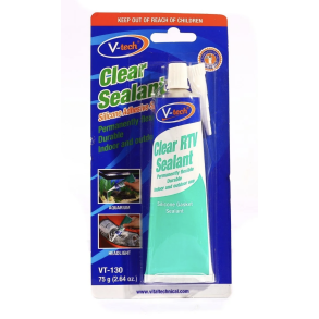 Flydende silikone pakning transparent - V-tech Clear Sealant - 75 gram