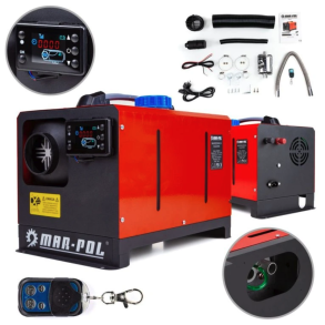 Varmekanon med display 12/230V / 8000W - To driftstilstande & automatisk start/stop - 25x41x31 cm