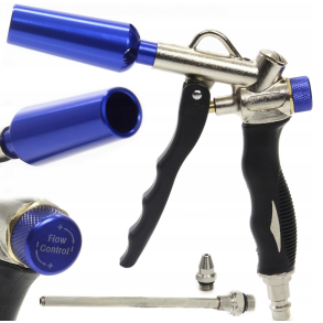 Blsepistol trykluft med venturi-dyse - Regulerbar luftgennemstrmining - Universal 1 stk.