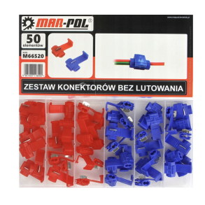 Str�mtyve sortiment 50 stk. - Universal - Bl� & r�d