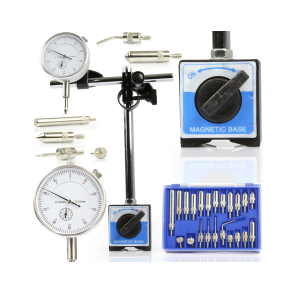 M�lev�rkt�j med skiveindikator 0-10 mm - Med magnetisk base - 22 dele