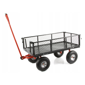 Tr�kvogn med foldbare sider - Robust st�l konstruktion - Belastning maks. 400 kg.