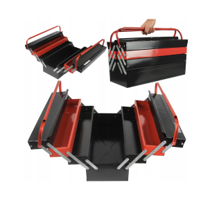 V�rkt�jskasse med 7 rum - Robust metal - 700x570x340 mm