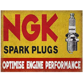 Retro Metalskilt - NGK Spark Plugs - Str. 20x30 cm