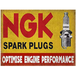 Retro Metalskilt - NGK Spark Plugs - Str. 20x30 cm