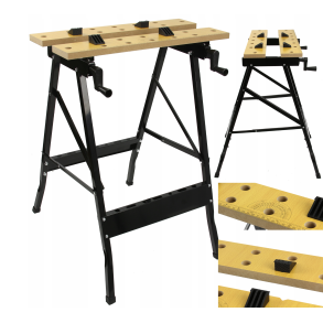 Arbejdsb�nk & arbejdsbord tr� - Sammenklappelig - 560x780x620 mm
