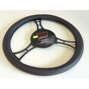 Ratovertr�k - Kunstl�der & PVC - Sort m. r�d syning - 37-39 cm