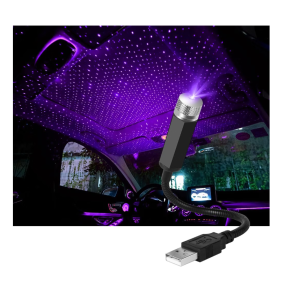 USB LED stjernehimmel til bil - Lilla - Fleksibel 360�