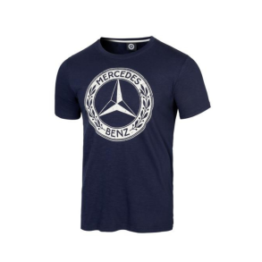 Mercedes-Benz T-shirt Original Navy - Med rund hals - Str. Large