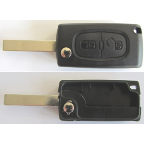 Nglehus - Peugeot - 2 Knaps Fjernbetjeningshus - Uden batteriholder