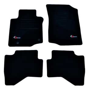 Bilmtter Velour Mttest - Citroen C1 rg. 01/2009-02/2014 - Sort Med Logo 