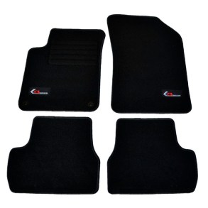 Bilmtter velour - Citroen C3 II rg. 01/2010-> - Sort med logo
