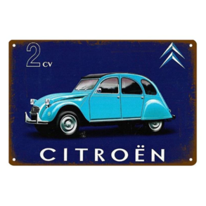 Retro Metalskilt - Citroën 2CV - 20x30 cm