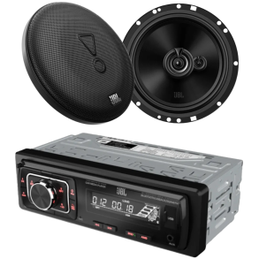 Autoradio 1DIN & 165 mm Hjttaler st - JBL famous pack 2 - USB/AUX/BLUETOOTH/AM/FM