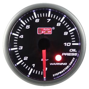 Olietryksmler - Auto Gauge - Sort 52 mm