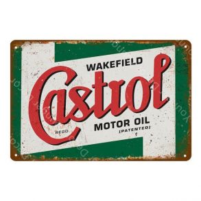 Retro Metalskilt - Castrol Motor Oil - Str. 20x30 cm