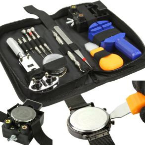 Reparationsst til ure 14 dele - Universal - Leveres i praktisk opbevaringsetui