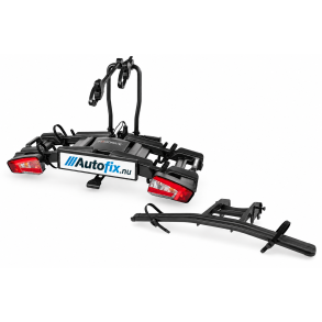 Cykelholder til anh�ngertr�k - Nordrive Hitchflow - 3 Cykler - Inkl. Ekstra cykelskinne - Foldbar