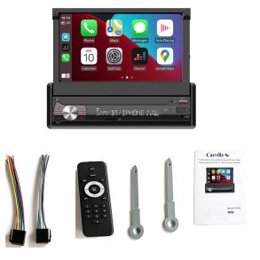 Autoradio 1DIN med 7'' sk�rm & bakkamera - CarvillZ 9806 - Tr�dl�s Apple Carplay & Android Auto