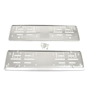 Nummerpladerammer Krom blank - Rustfri stl - 2 stk (For & Bag)