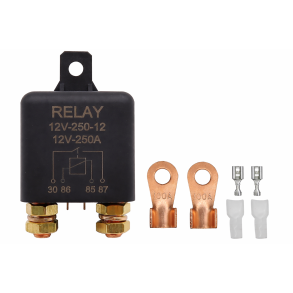 H�jtydende Rel� - 12V / 250 Amp - 4-Benet