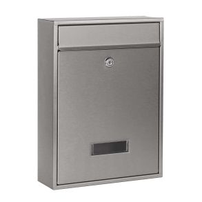 Postkasse Slv - Galvaniseret stl - 260x85x350 mm (inkl. 2 ngler)