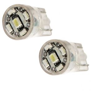 LED Prer T10 12V - Hvid 5x SMD - 2 Stk