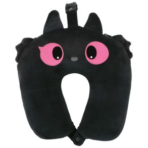 Nakkepude til rejse - 2-i-1 nakkest�tte og katte bamse