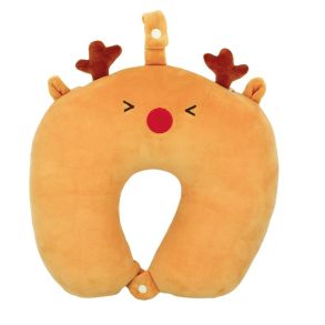 Nakkepude til rejse - 2-i-1 nakkest�tte og rensdyr bamse