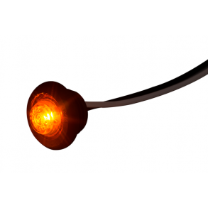 Sidemarkeringslygte Rund 12V-24V - Orange LED SMD - Dia. 27 mm 1 stk
