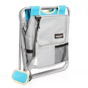 Stol med kletaske Foldbar - Vejrbestandig & m. brehndtag - Bl 31,5x26,5x52 cm