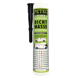 PETEC Rudett Sort - Fugemasse 310 ml.