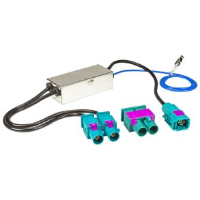 Antenneforstrker M/ Dobbelt Fakra - Audi/Citroen/Opel/Peugeot/Seat/Skoda/VW  