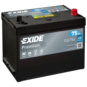 Startbatteri - Exide Premium EA754 - 12V (75ah / 630cca)