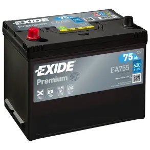 Startbatteri - Exide Premium EA755 - 12V (75ah / 630cca)