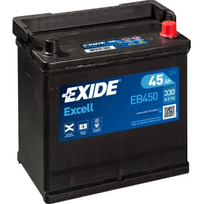 Startbatteri - Exide Excell EB450 - 12V (45ah / 330cca)