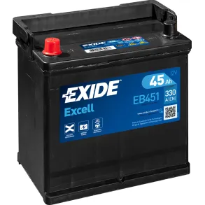 Startbatteri - Exide Excell EB451 - 12V (45ah / 330cca)