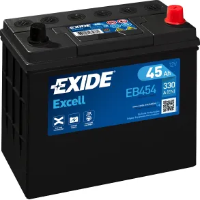 Startbatteri - Exide Excell EB454 - 12V (45ah / 330cca)