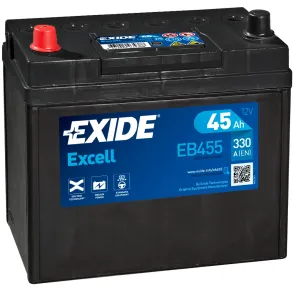 Startbatteri - Exide Excell EB455 - 12V (45ah / 330cca)