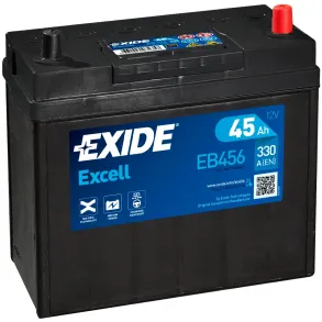 Startbatteri - Exide Excell EB456 - 12V (45ah / 330cca)
