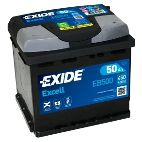 Startbatteri - Exide Excell EB500 - 12V (50ah / 450cca)