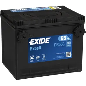 Startbatteri - Exide Excell EB505 - 12V (55ah / 610cca)