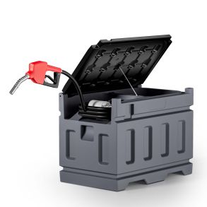 Mobil dieseltank selvansugende 12V / 180W - Med tankpistol & 2400 liter/timen  - Kapacitet 180 liter