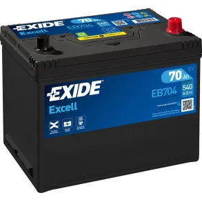 Startbatteri - Exide Excell EB704 - 12V (70ah / 540cca)