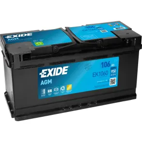 Startbatteri Start/stop - Exide AGM EK1060 - 12V (106ah / 950cca)