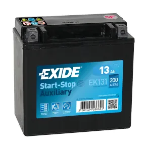 Startbatteri Start/stop - Exide AGM EK131 - 12V (13ah / 200cca)