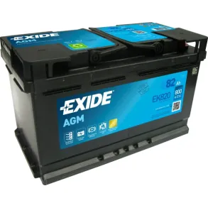 Startbatteri Start/stop - Exide AGM EK820 - 12V (82ah / 800cca)
