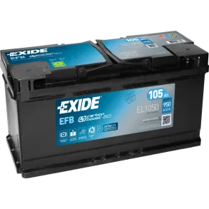 Startbatteri Start/stop - Exide EFB EL1050 - 12V (105ah / 950cca)