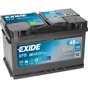 Startbatteri Start/stop - Exide EFB EL652 - 12V (65ah / 650cca)