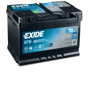 Startbatteri Start/stop - Exide EFB EL700 - 12V (70ah / 720cca)